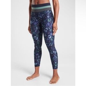 Athleta Elation 7/8 tight, leggings colorful animal print